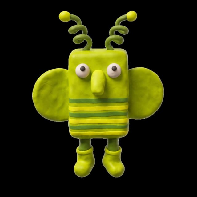 Buzz Navigator mascot holding a compass